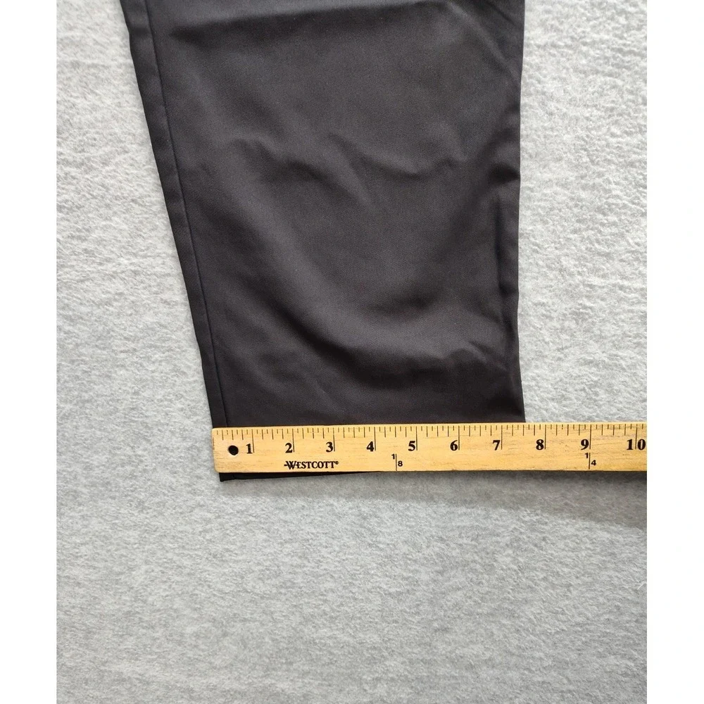 Haggar Men Pant‎ 32X32 Black Flat Front Slash Pockets Comfort Casual Trouser